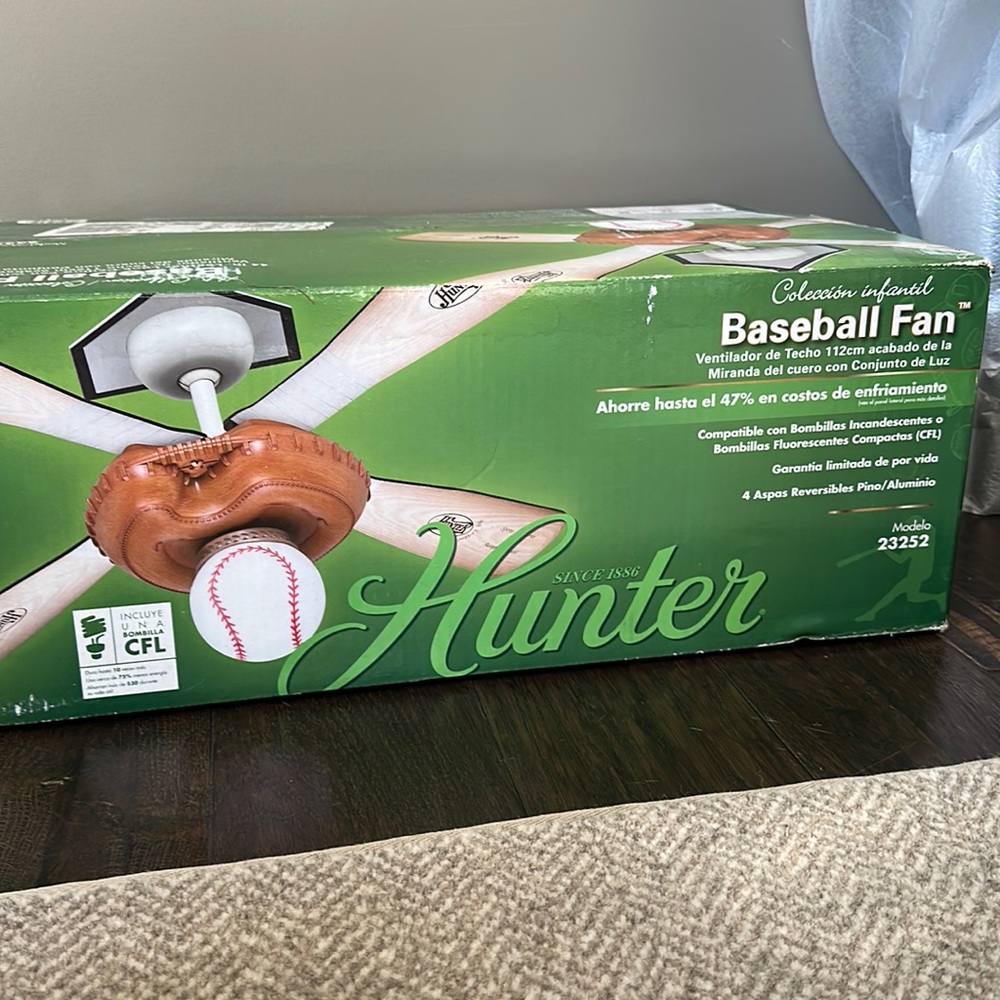 Hunter Baseball Fan- never been opened